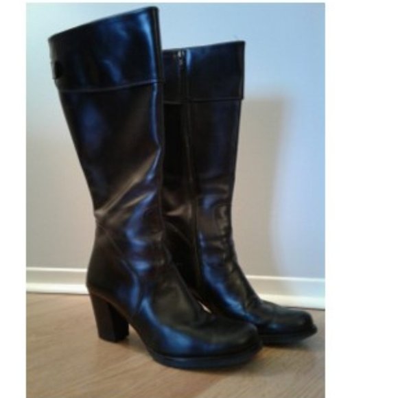 Bravo Browns🌸Black Leather Boots Size 10B or 40 - Picture 6 of 10